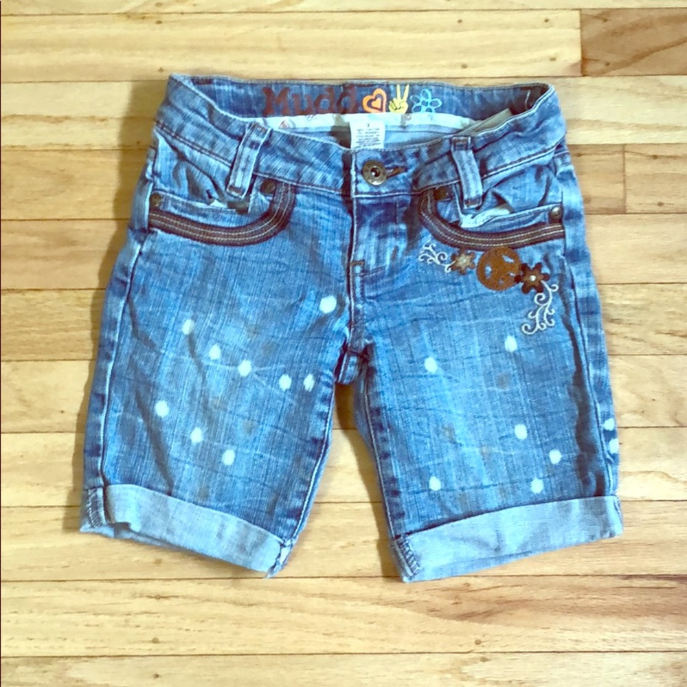 MUDD | Denim Bermuda Boho Shorts
